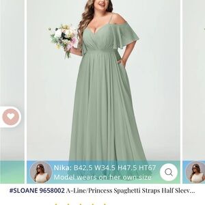 Lavetir Sloane Bridesmaids dress in sage green